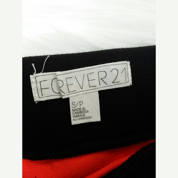 Forever 21 Orange Red Military Style Pencil Skirt - Picture 4 of 5